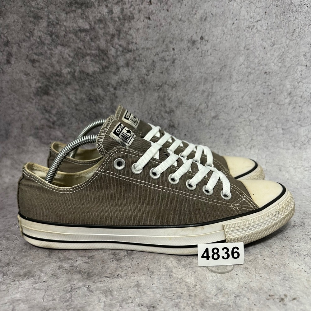 Converse All Star Low Top Mens 9 Grey Charcoal Canvas Sneakers Chuck Taylor